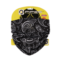PIPES NECK WARMER BLACK PAISLEY PNW-04