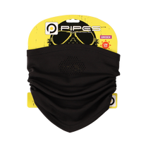 PIPES NECK WARMER SOLID BLACK PNW-09