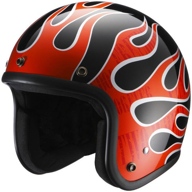 RIDEZ LX FLAMEZ 摩托车开面喷气头盔