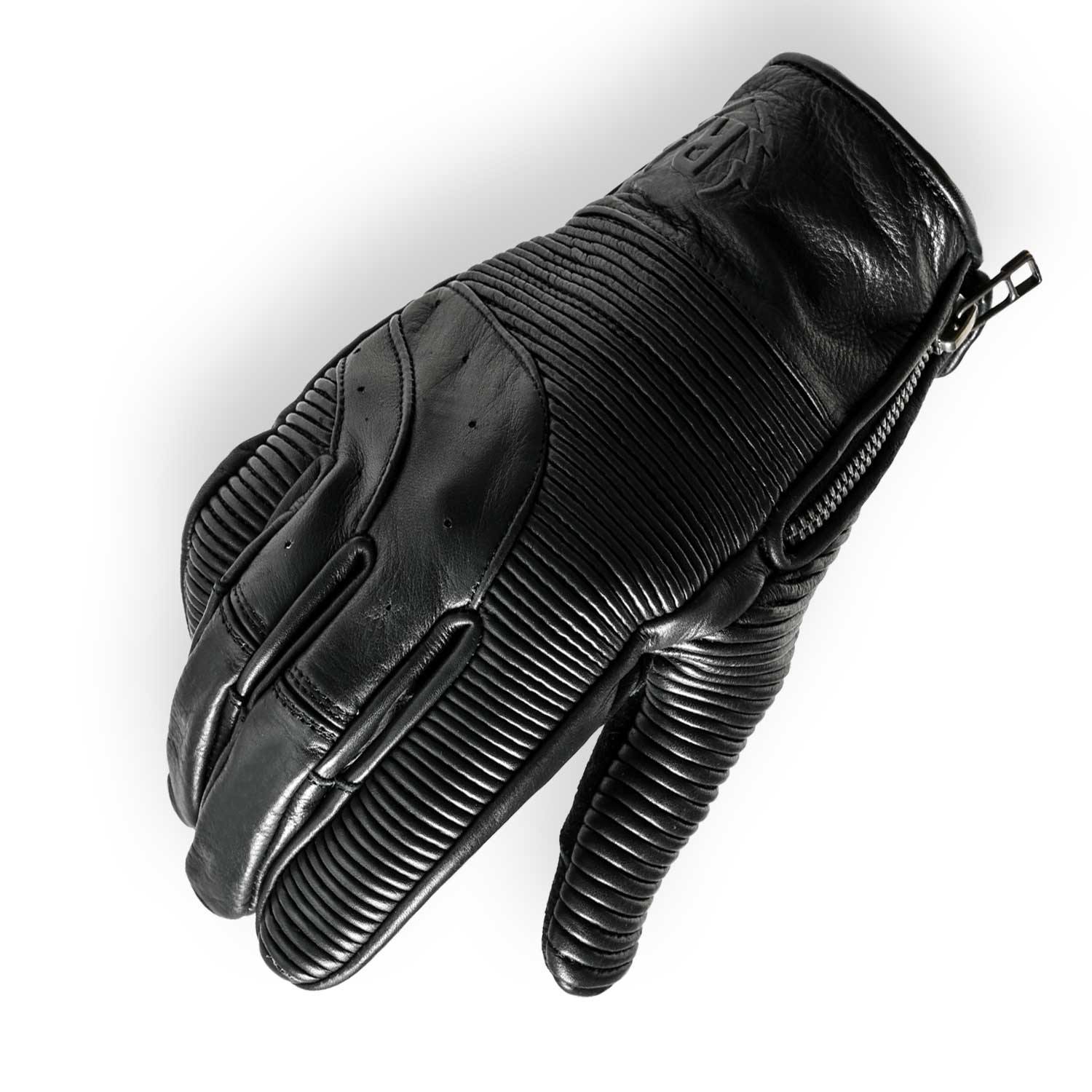 RIDEZ MOTO GLOVES VOLTAGE Motorcycle Leather Gloves BLACK RLG2203