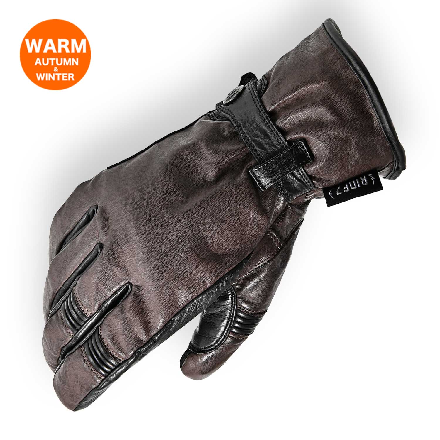 Designer Ridez RIDEZ MELD GLOVES 防寒 バイク用 レザーグローブ DARK BROWN RWG06 | RIDEZ