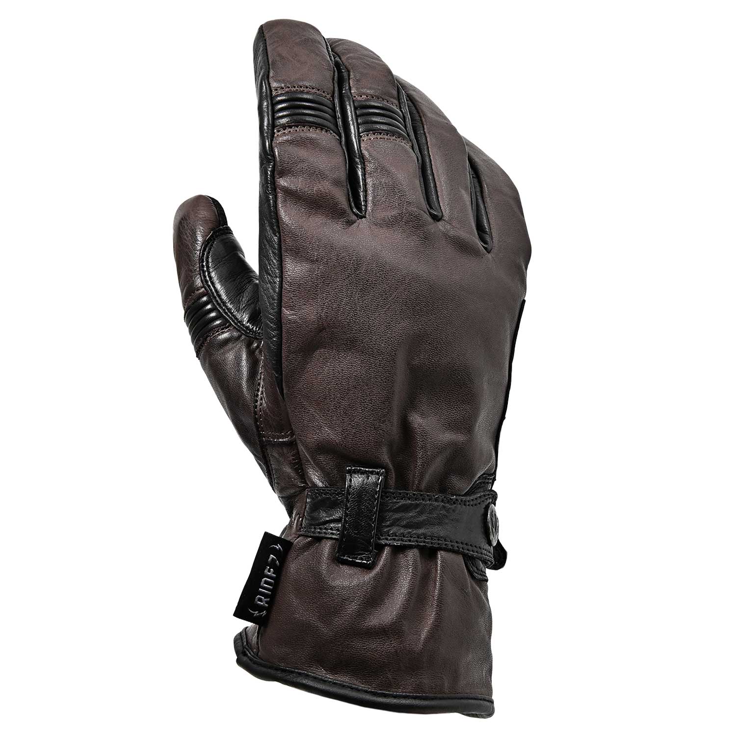 RIDEZ MELD GLOVES Cold Protection Motorcycle Leather Gloves DARK BROWN RWG06
