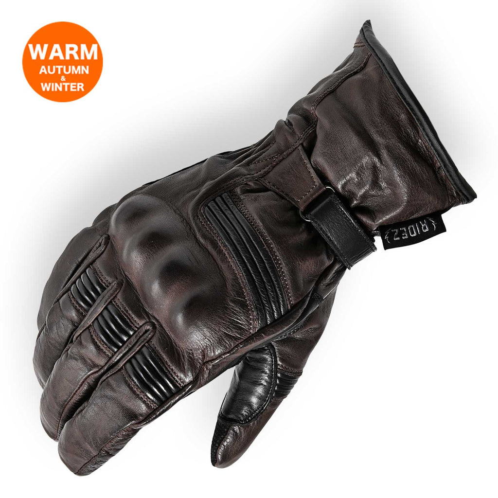 RIDEZ HECTOR GLOVES　バイク用 レザーグローブ DARK BROWN  RWG09
