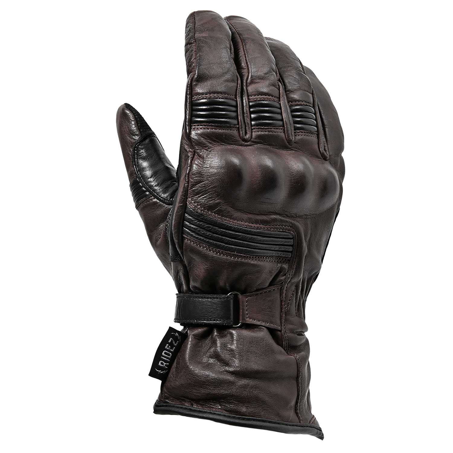 RIDEZ HECTOR GLOVES Motorcycle Leather Gloves DARK BROWN RWG09